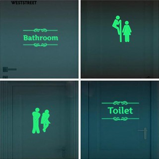 Sticker dán cửa nhà vệ sinh hiệu ứng dạ quang