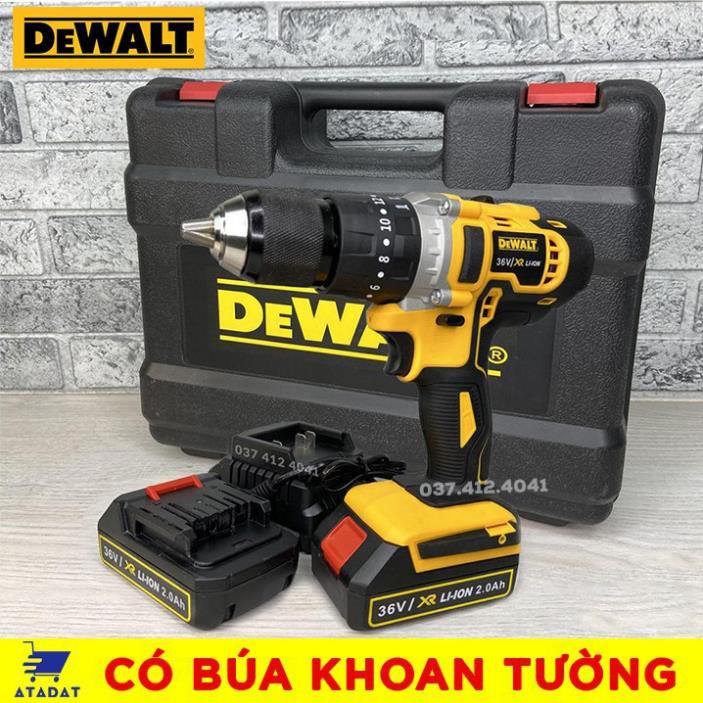 Máy Khoan Pin DEWALT 36V  - TẶNG MŨI KHOAN - Khoan bê tông, Đầu kẹp 13ly - Máy Bắt Vít Động cơ 775 - Lõi Đồng