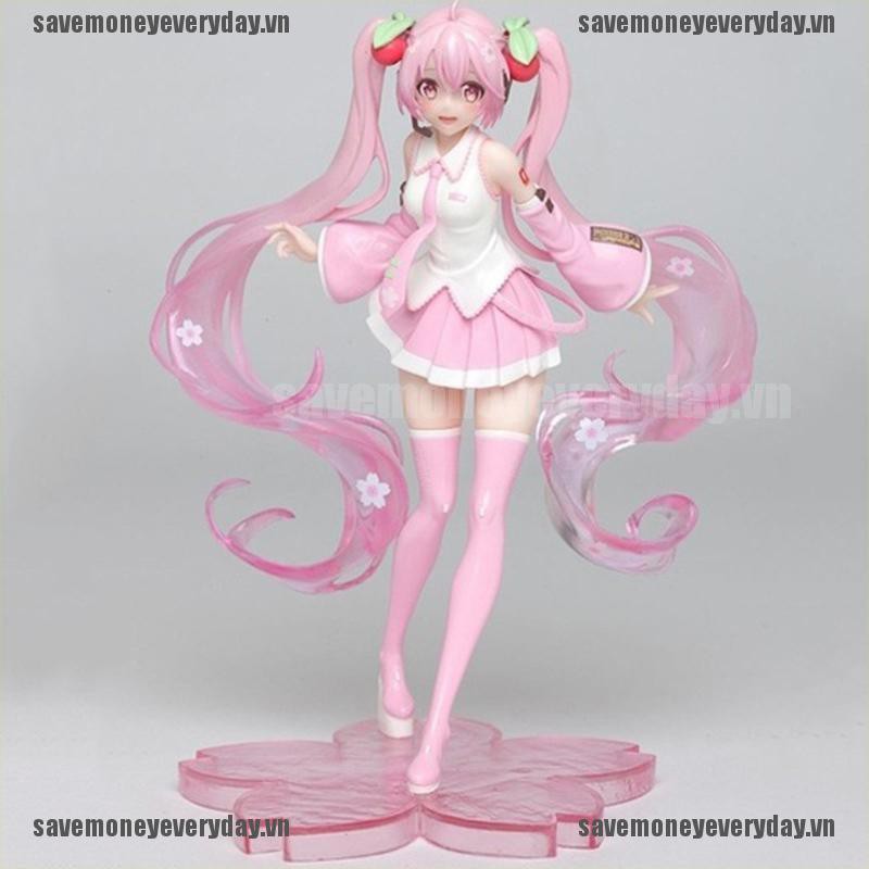 [🍄🍄Save] High Quality Anime Miku Pink Sakura Miku PVC Statue Figure Model Toys [VN]