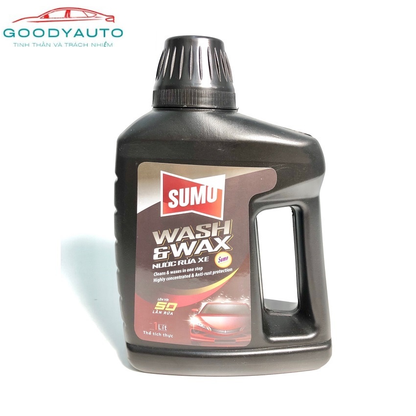 Nước rửa xe bảo vệ màu sơn xe SUMO 1 lít đánh bay những vết bẩn cứng đầu lâu ngày mà vẫn an toàn tuyệt đối với da tay GO