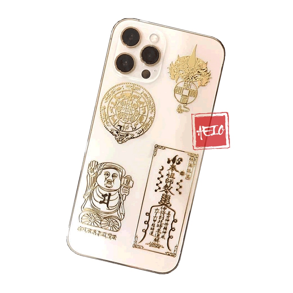 Miếng Dán Trang Trí Dán Điện Thoại Phong Thủy Tài Lộc Bình An May Mắn