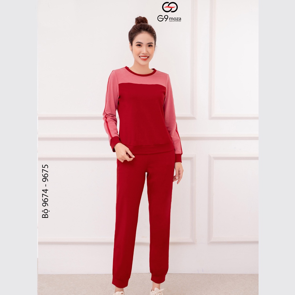 Bộ thể thao nữ G9moza 9674 - 9675 với chất liệu da cá mềm mại không xù