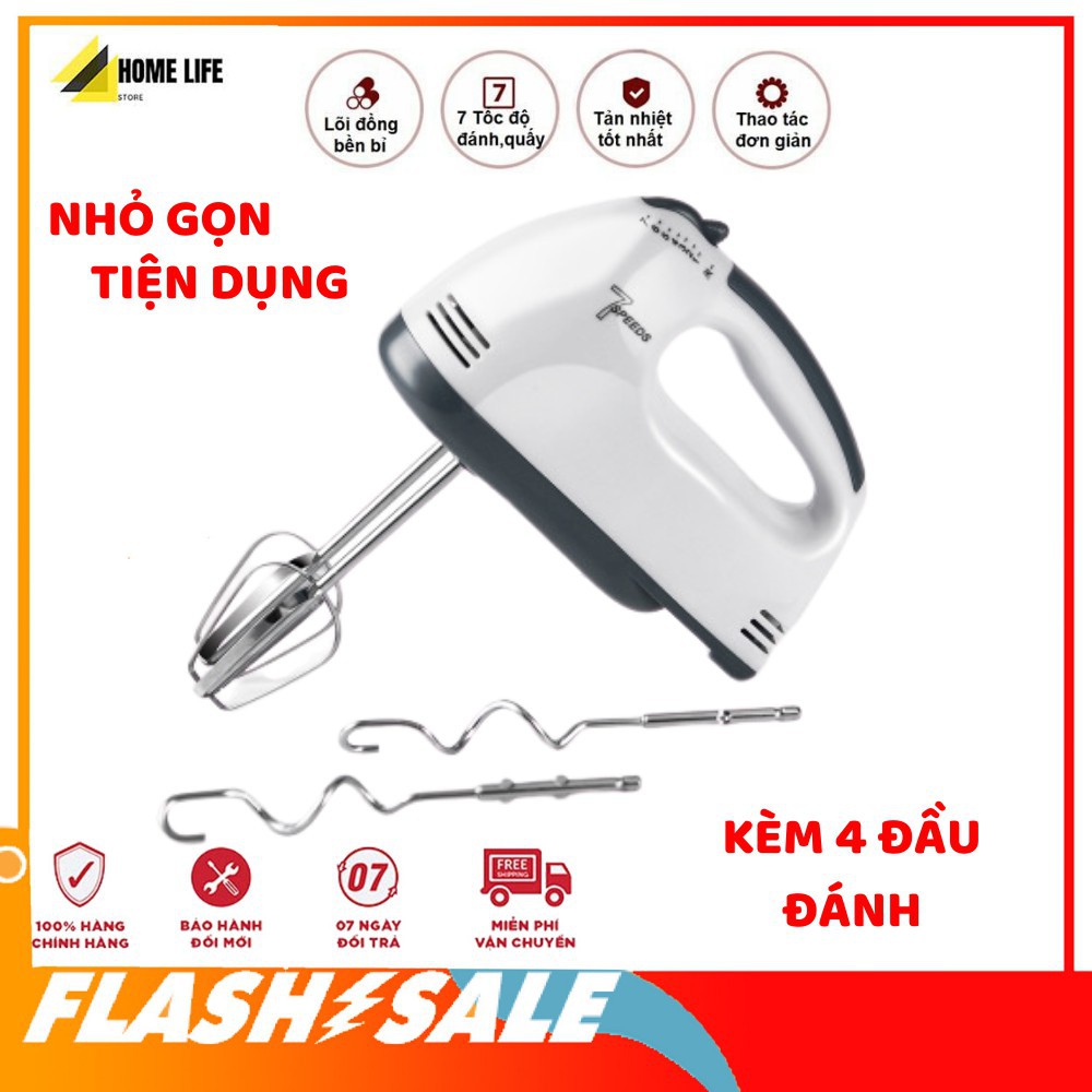 Máy đánh trứng, khuấy trứng cầm tay 7 chế độ - 180W