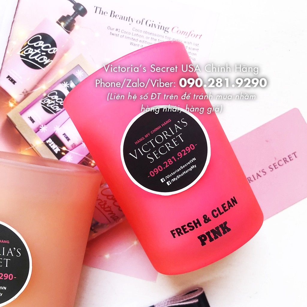 Nến thơm 24 tiếng cao cấp Hương hoa Peony và Vanilla - Victoria's Secret USA