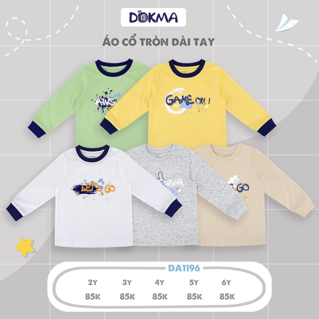 Áo dài tay bé trai Dokma