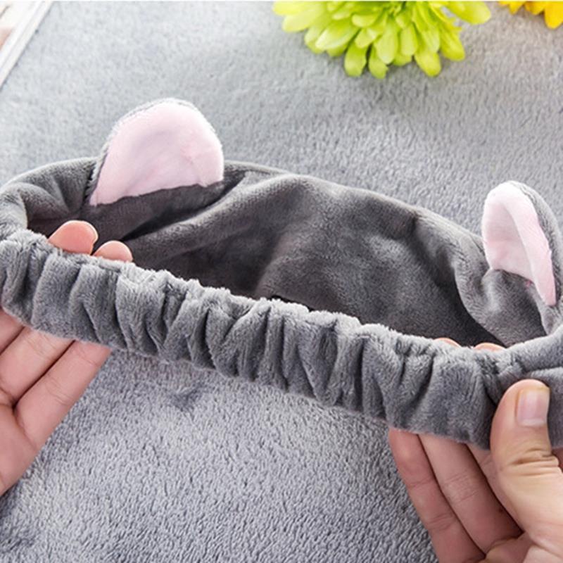 Băng Đô Vải Nhung Co Giãn Thiết Kế Tai Thỏ Đáng Yêu-LO-122