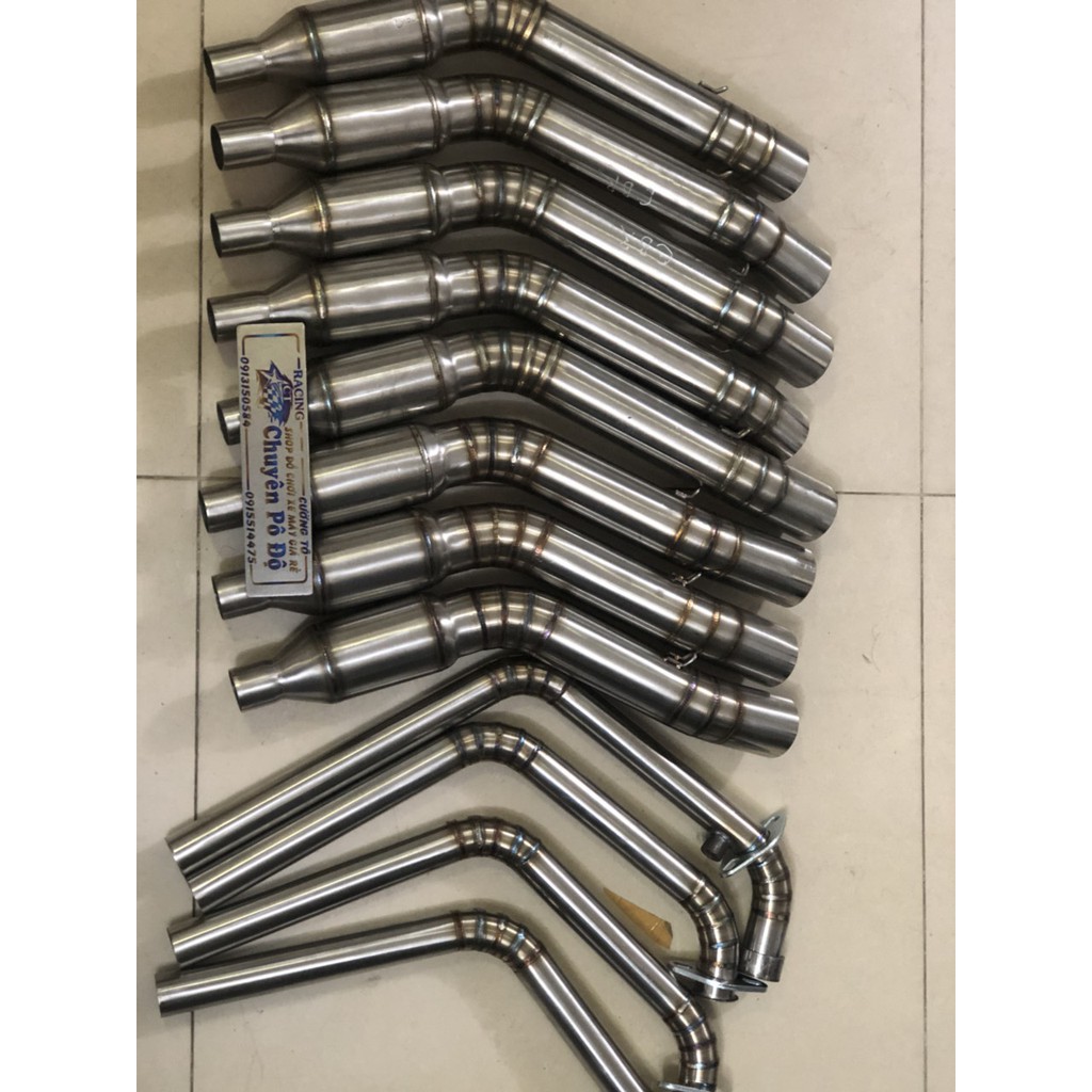 Cổ bầu tổ ong 2 khúc innox 304 các dòng xe