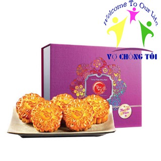 Hộp 4 Bánh Trung Thu Kinh Đô Trăng Vàng Hồng Ngọc An Nhiên Tím (160g x 4)