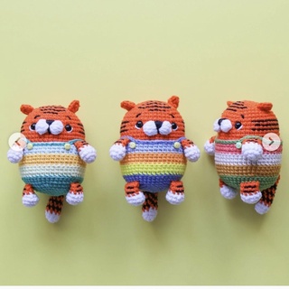 Móc khoá con hổ nhồi bông bằng len - thú bông len handmade đan móc thủ công bằng tay