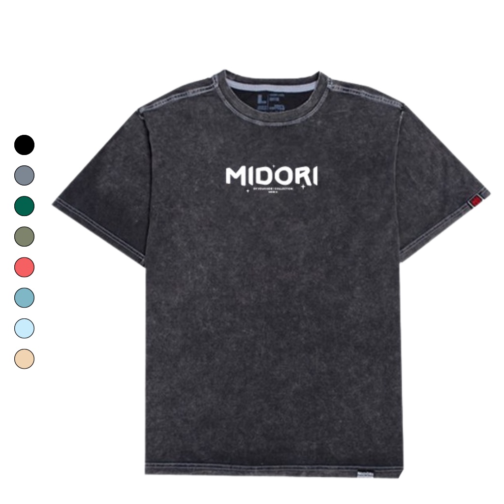 Áo thun form rộng tay lỡ unisex phông nam nữ Wash Cao Cấp Local Chính hãng Brand Midori M Studio