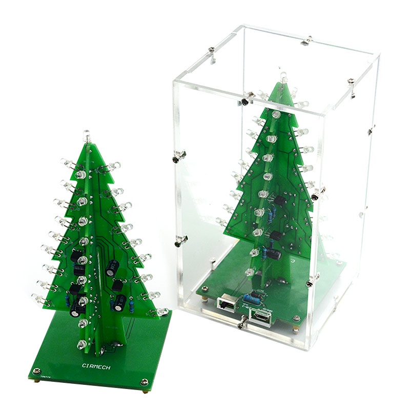 Bộ DIY Cây Thông Noel 3 Màu Có Nguồn, Cáp Nguồn, Vỏ Mica