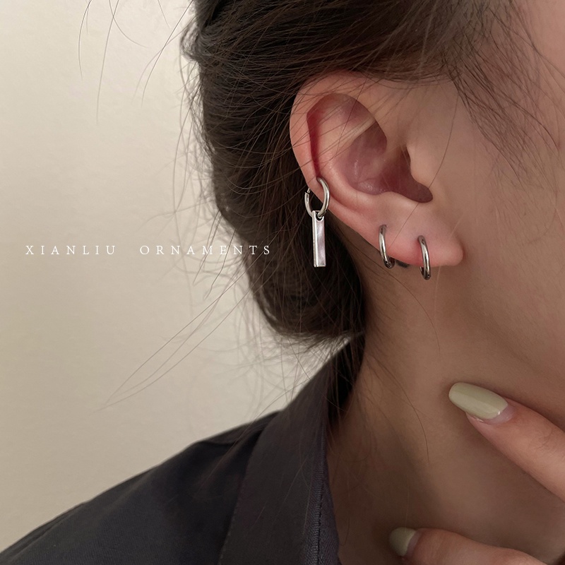 Bông Tai 19A1541 Thời Trang Đơn Giản Dành Cho Nam Và Nữ