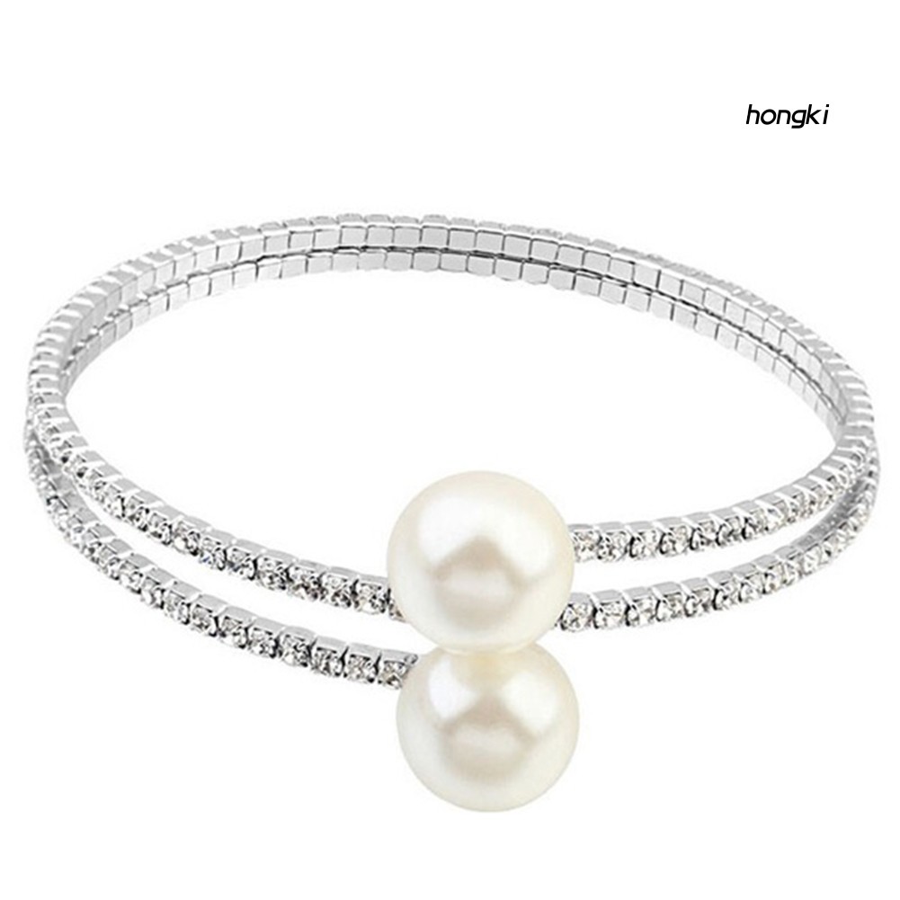 Vòng Tay Chuỗi Hạt Nhiều Lớp Đính Đá Lung Linh Cho Nữ