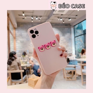 Ốp lưng tpu hồng gấu lotso nổi 3d bảo vệ camera