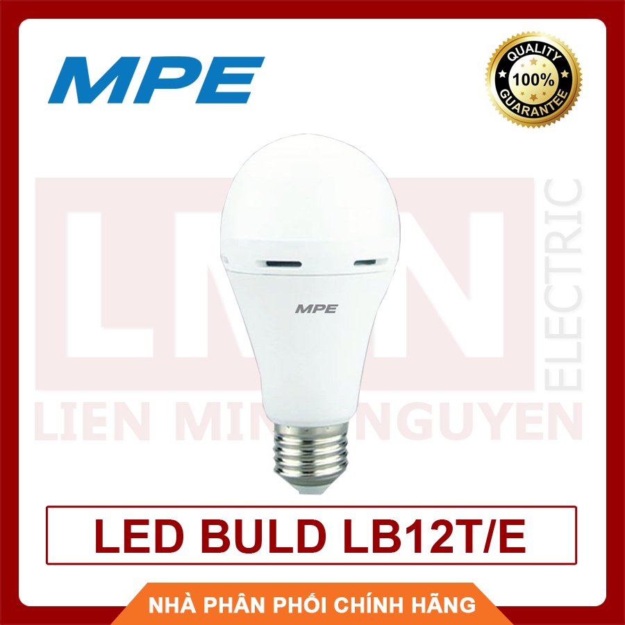 Đèn Led Tích Điện MPE, BH 2 năm, LED Bulb Tích điện LB12T/E 10W 12W, Hàng Việt Nam, Công nghệ Đức - Chất lượng cao