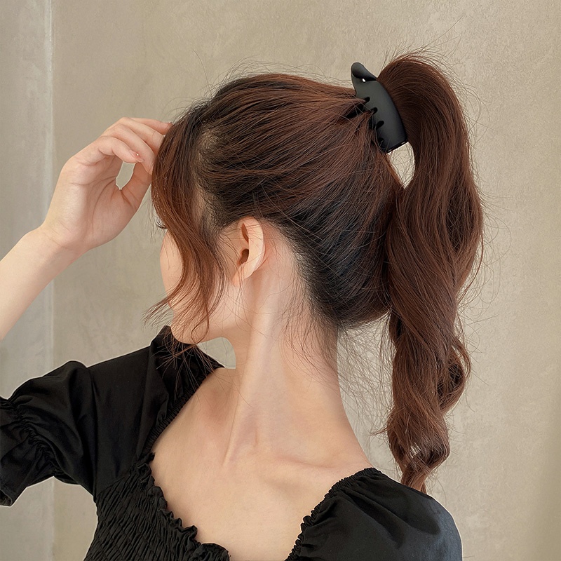Haimeikang Kẹp tóc đuôi ngựa cỡ nhỏ 7cm màu trơn dành cho nữ