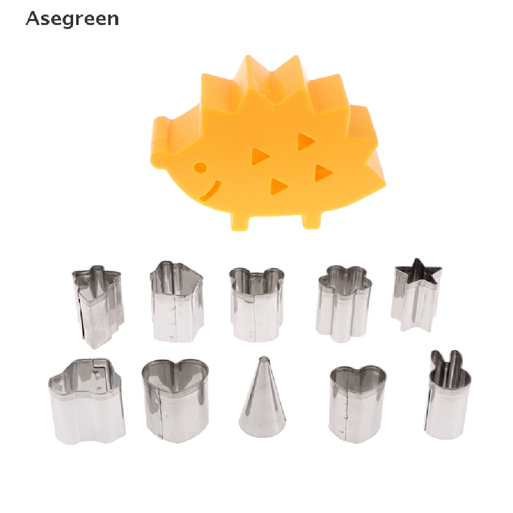 Set 10 Khuôn Cắt Trái Cây Hình Nhím Mini Bằng Thép Không Gỉ