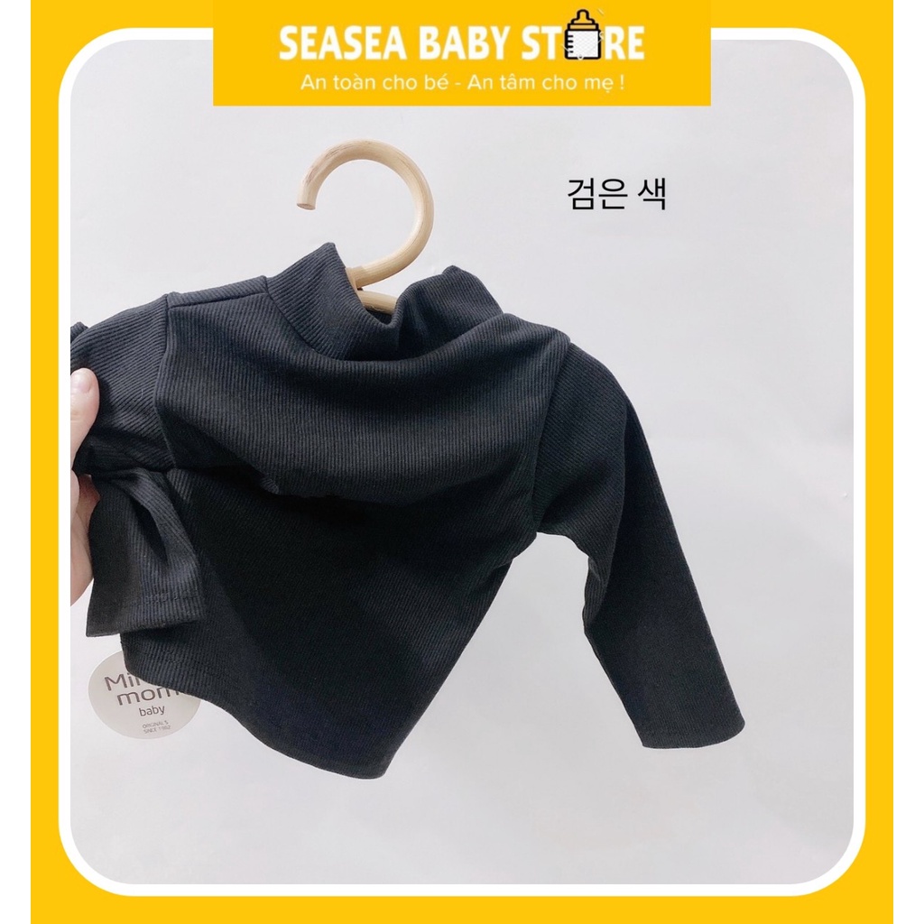 Áo Len Tăm MINKY MOM Cổ Cao 3 Phân Cho Bé, vải mềm mịn, an toàn cho bé  mã ALTTM03