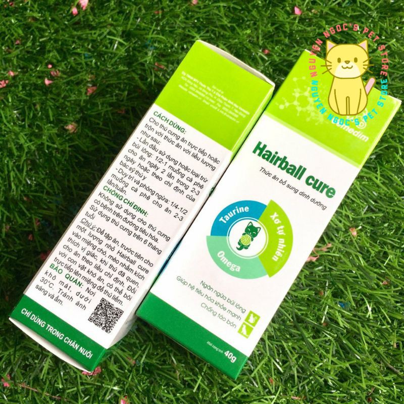 Gel dinh dưỡng ngăn ngừa búi lông, chống táo bón cho CHÓ MÈO VEMEDIM Hairball Cure 40g