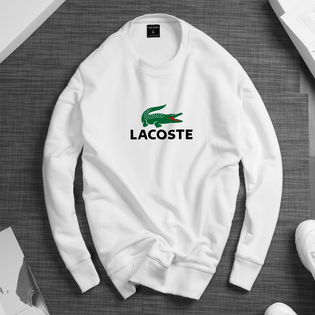 Áo thun in Nỉ Cotton Nam Nữ Unisex dài tay không cổ - Áo sweater cổ tròn chất poly Thái thu đông giữ nhiệt BST-1.4 | BigBuy360 - bigbuy360.vn