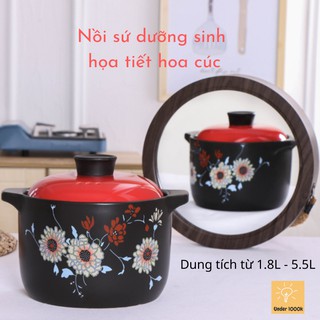 Nồi gốm sứ dưỡng sinh men kháng khuẩn dùng kho cá, nấu cháo, hầm xương Under1000k