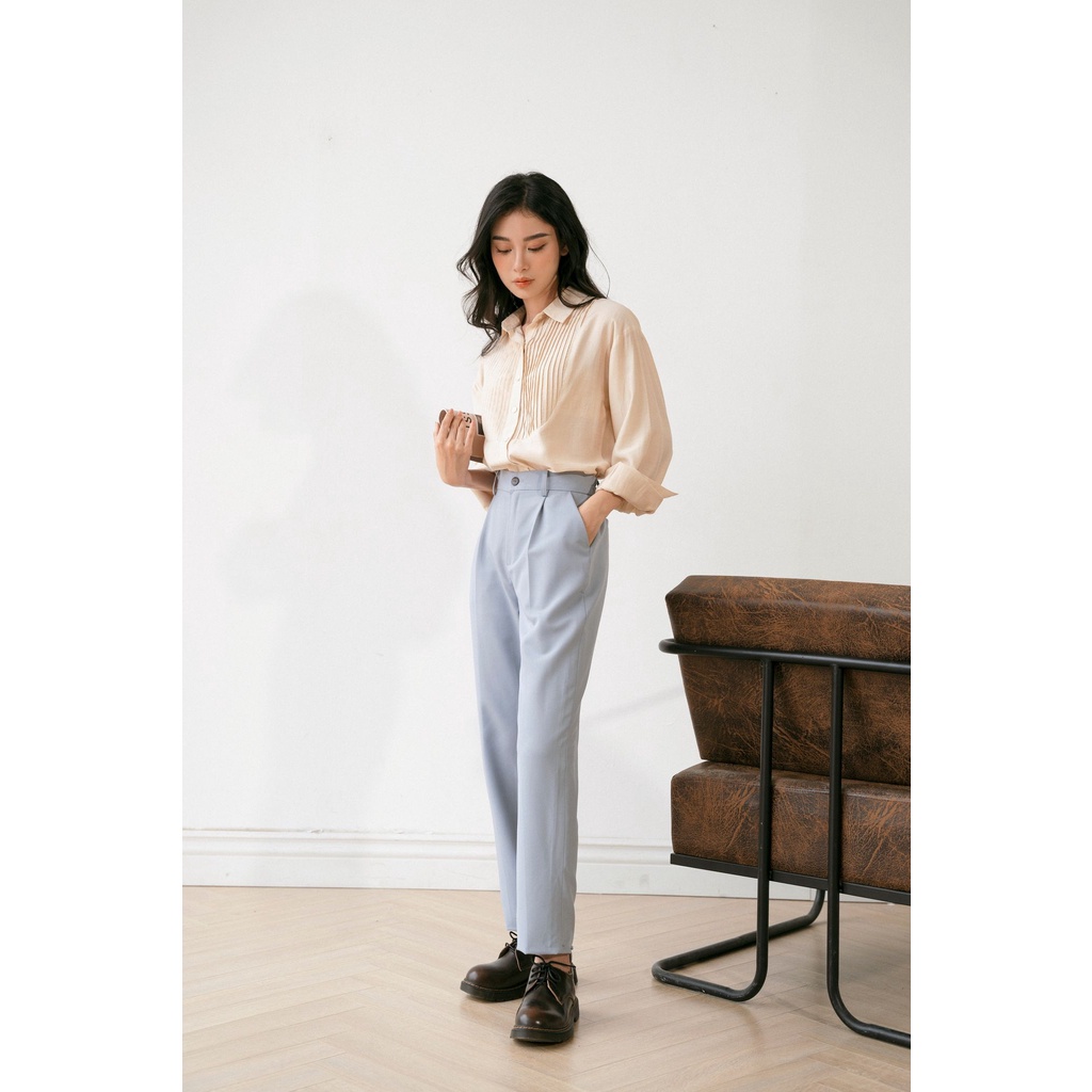 Quần color baggy pant nhiều màu dáng slim MADELEN