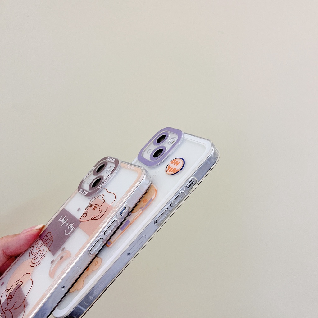 Ốp Điện Thoại Họa Tiết Sọc Caro/Gấu Dễ Thương Cho iPhone7 7P 8 8P X XR Xs Max 11 Pro Max 12 Pro 13 ProMax