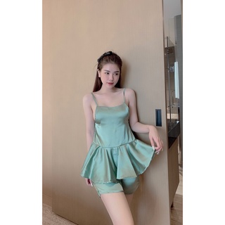 Bộ đồ nữ mặc nhà 2 dây dáng xòe ❌ ẢNH THẬT 💯%❌