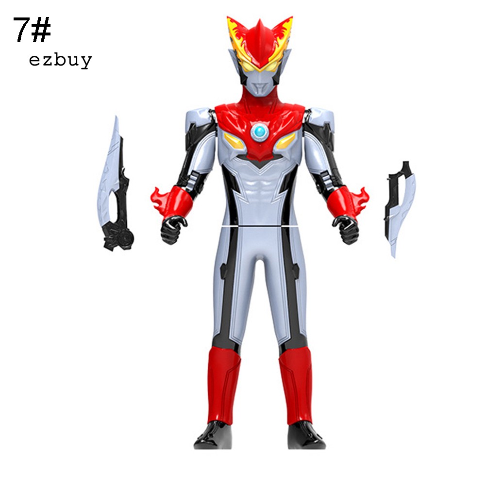 【EY】Ultraman Tiga Gree Model PVC Action Figure Statue with LED Sound Kids Toy Gift