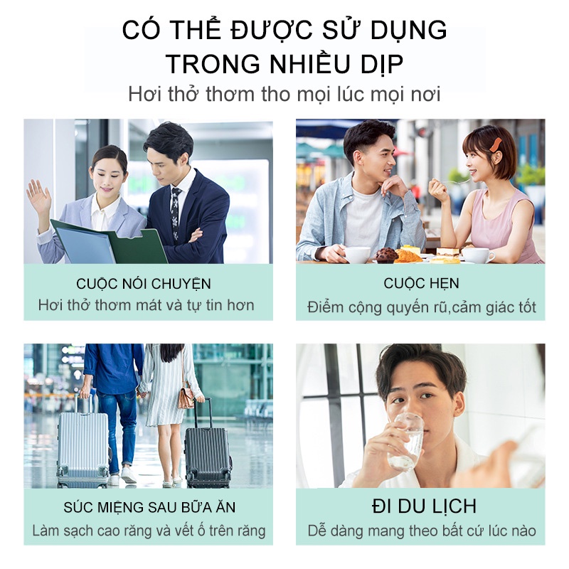 Hộp 20 túi nước súc miệng sạch hơi thở thơm mát sảng khoái -URBSKS