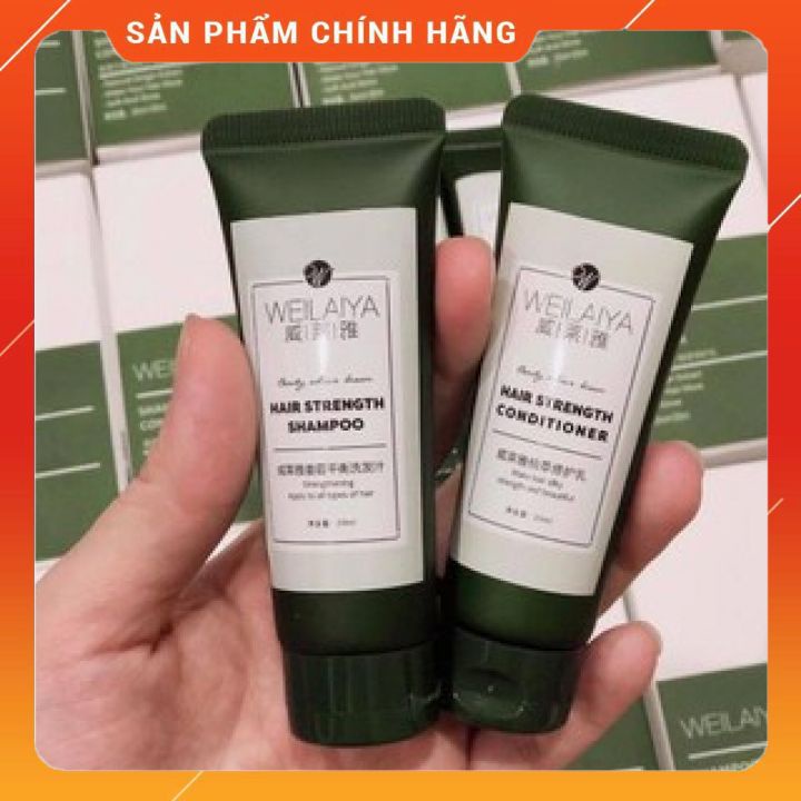 Bộ mini dầu gội gừng Weilaya, tinh chất hà thủ ô và gừng tươi, hỗ trợ mọc tóc( CHÍNH - HÃNG)