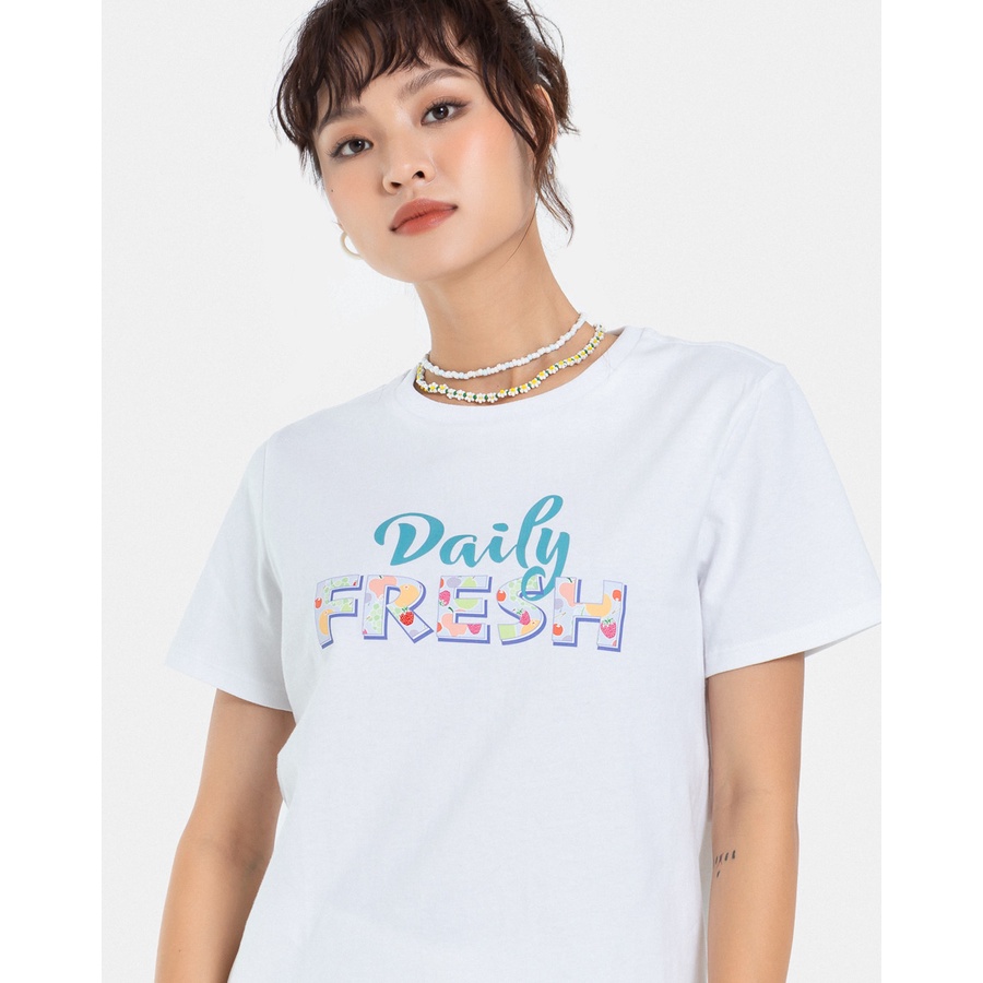 Áo Thun JUNO Form Vừa In Chữ Daily Fresh JNATH014