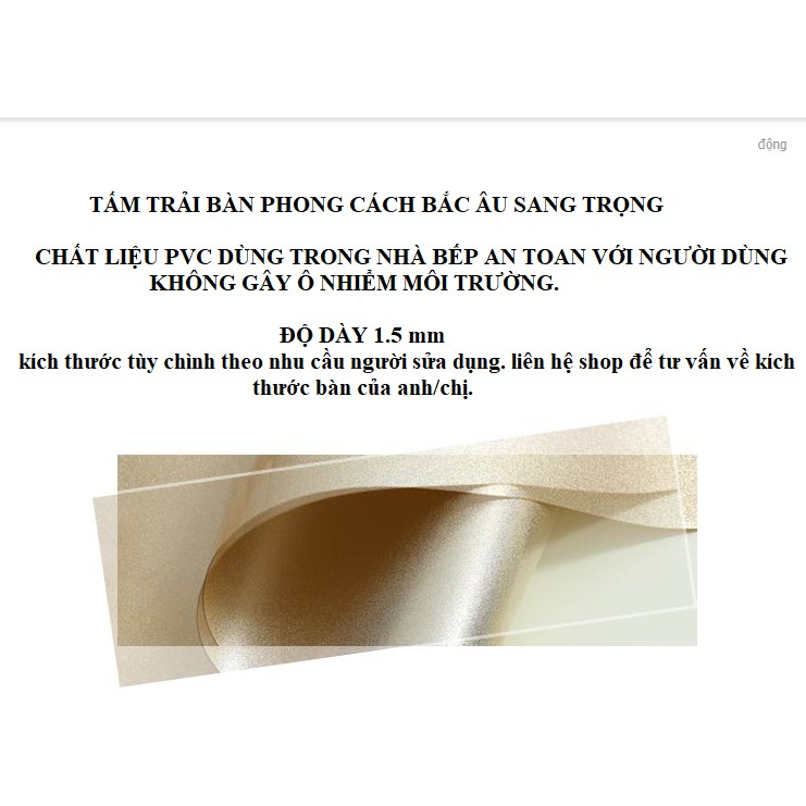 Tấm trải bàn hoa văn pvc -  khăn trải bàn pvc