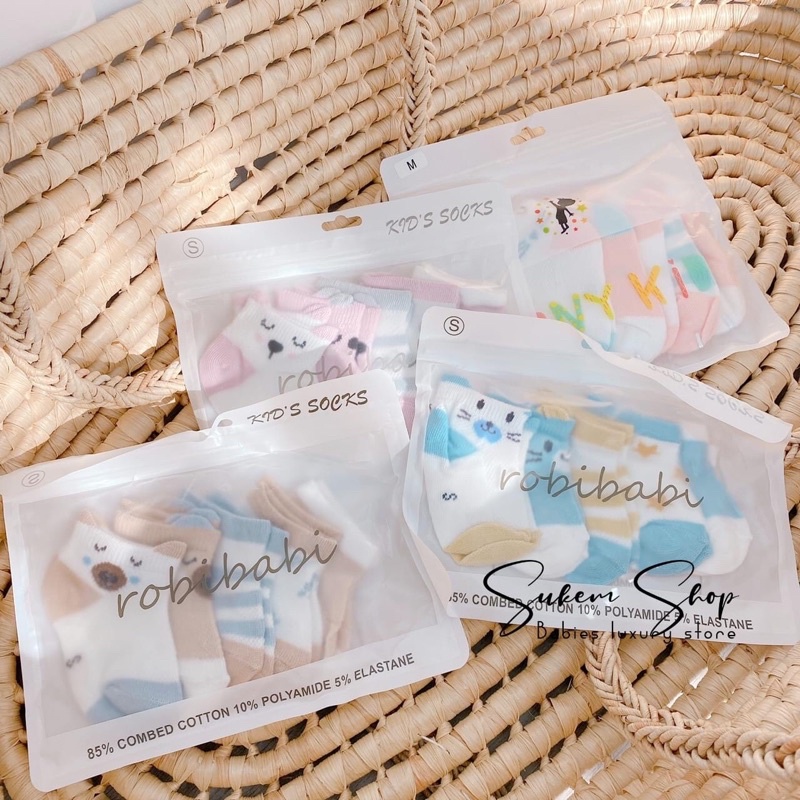 set 5 đôi tất Kid sock bé trai bé gái