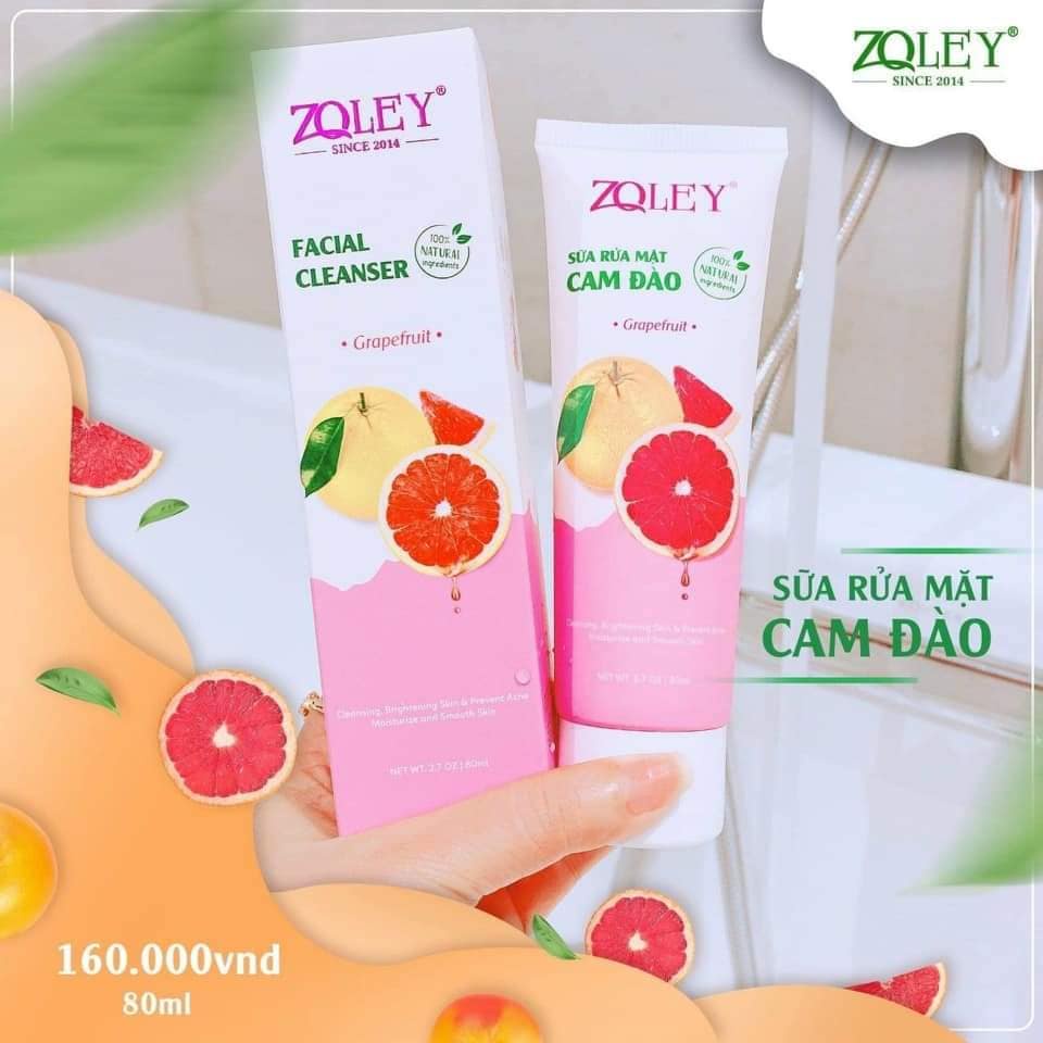 sữa rửa mặt cam đào zoley chính hãng