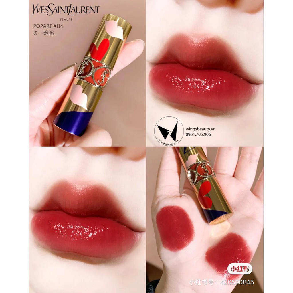 YVES SAINT LAURENT (YSL) - Son thỏi bóng Rouge Volupte Shine Collector