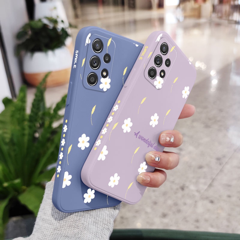 Ốp Điện Thoại Cảm Giác Thoải Mái In Hình Hoa Cúc Nhỏ Cho Samsung Galaxy A72 A52 A52S A42 5G A32 4G 5G