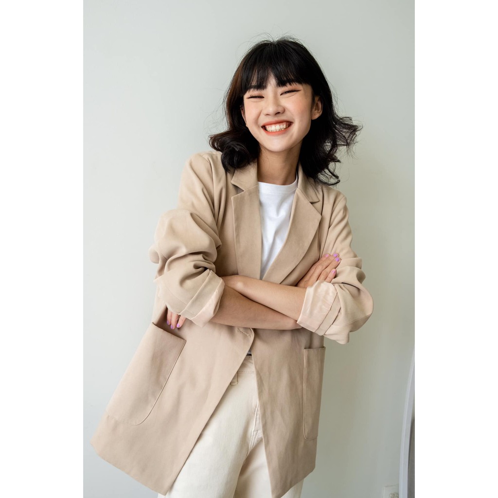 Áo khoác blazer trơn basic LEN clothing 4 màu 8137