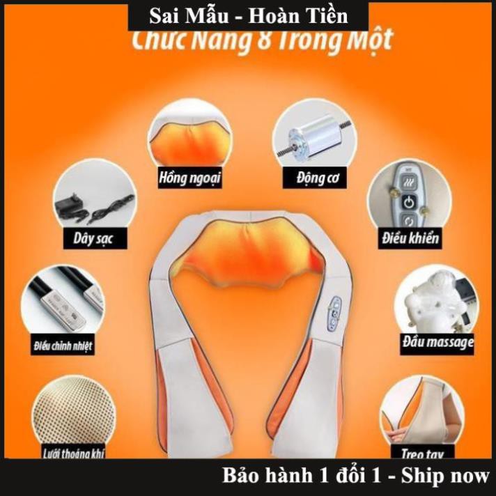 Đai massage vai, cổ, gáy, lưng hồng ngoại SheetSheel xoa bóp giảm đau hiệu quả, thư giãn tại nhà - SALE LỚN NHẤT NĂM