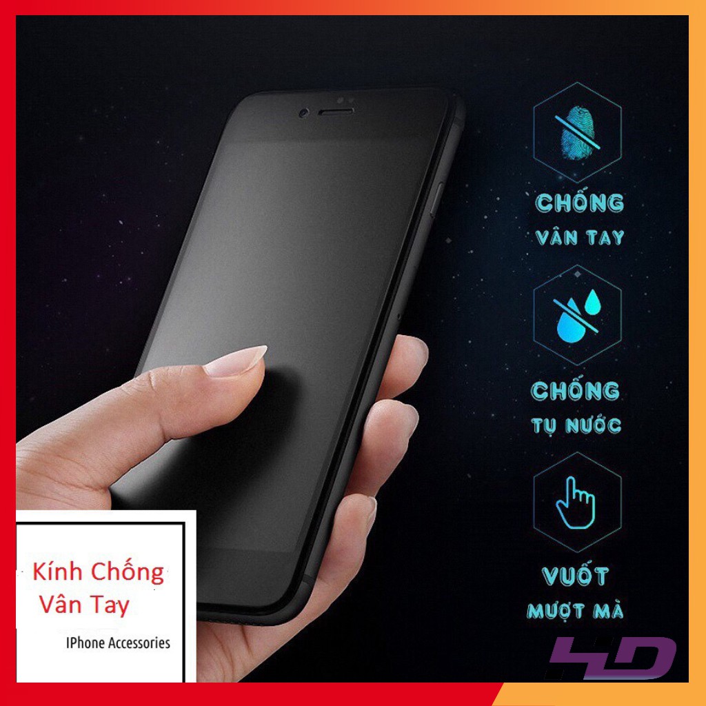 Kính Chống Vân Tay Cho Iphone 6/7/8/X/Xsmax/12promax Đủ Mã.