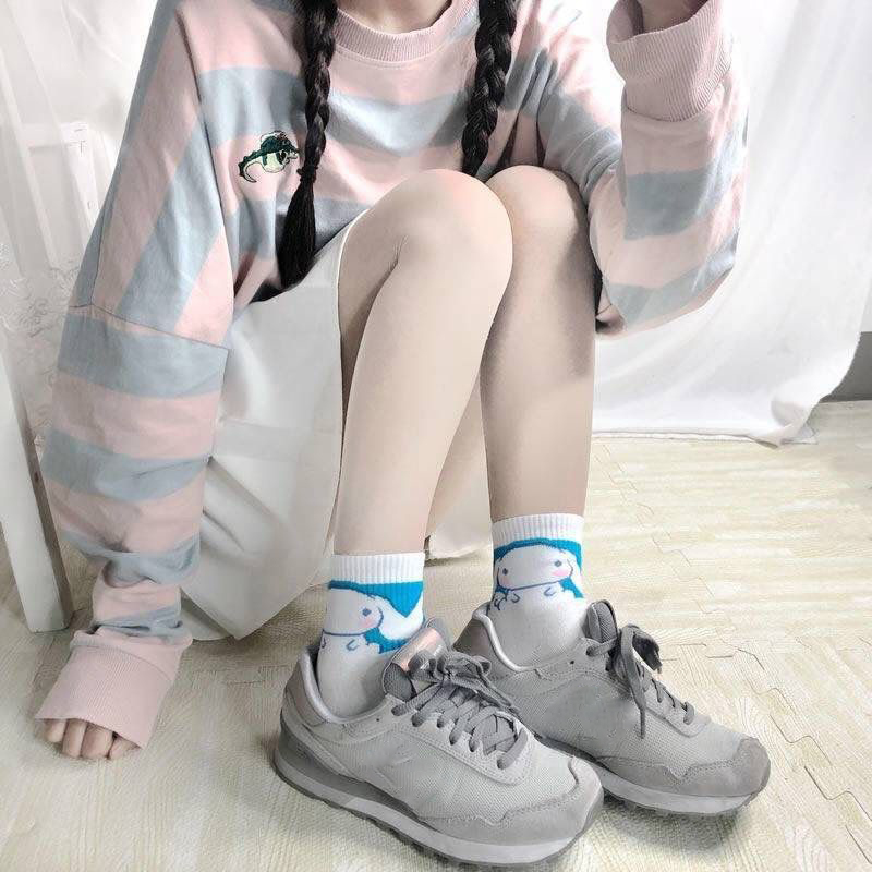 Tất Cotton Mềm Mại Hình Chú Chó Đáng Yêu Cho Nữ Kiểu Nhật Jp5