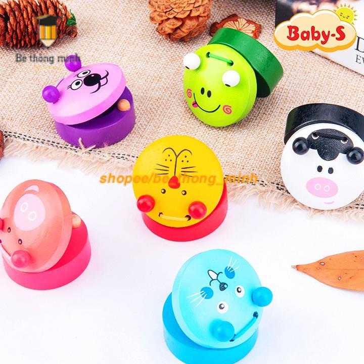 Bộ gõ phách nhạc bằng gỗ hình thú đủ màu sắc cho bé làm quen với âm thanh hỗ trợ sự phát triển của bé