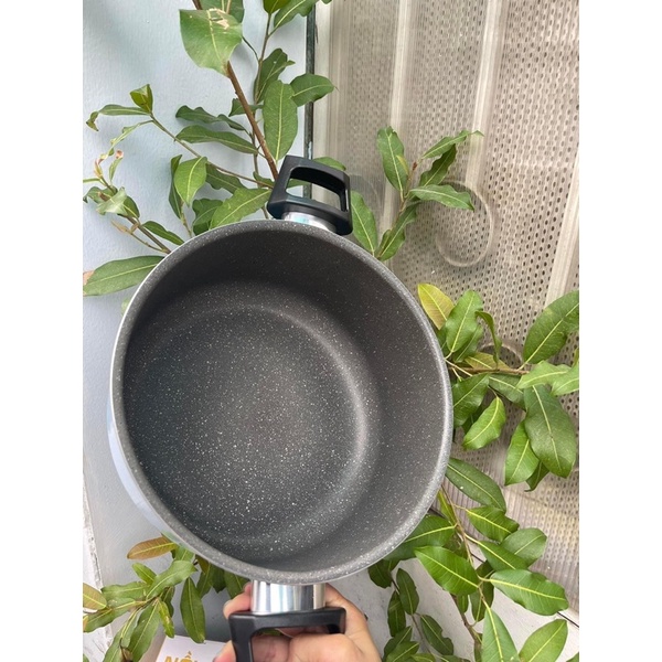 Nồi EASY cook hợp kim nhôm chống dính vân đá đáy từ kímcook 24cm