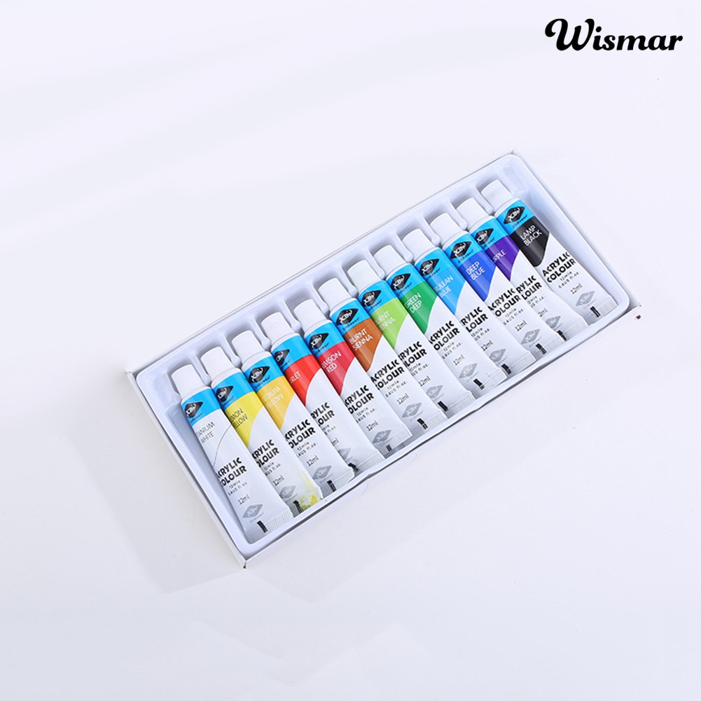 [Hàng mới về] Bộ 12 Tuýp Màu Vẽ 12ml Tiện Dụng | BigBuy360 - bigbuy360.vn