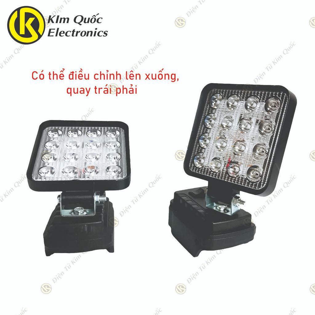 Đèn pin LED Makita Chân Phổ Thông, Điều Chỉnh Độ Sáng Bằng Núm Vặn, Đèn Pha LED Dùng Pin Makita 14.4-21V Bản mới 2023