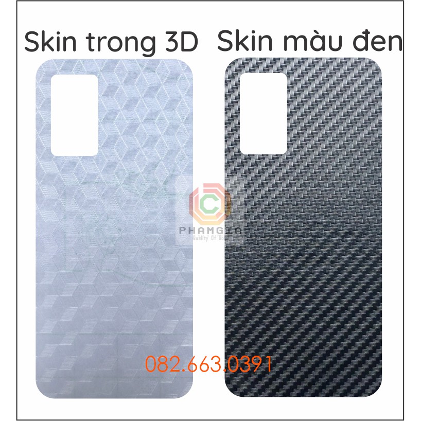 Miếng dán mặt lưng skin carbon Vivo V21 5G