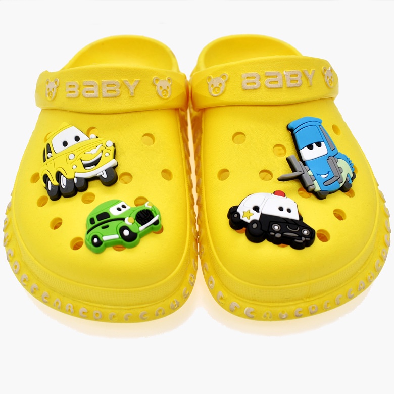 Đồ Trang Trí Hình Giày Crocs Xe Đua Jibbitz / Máy Bay Hoạt Hình Lightning McQueen Jibits Cho Trẻ Em