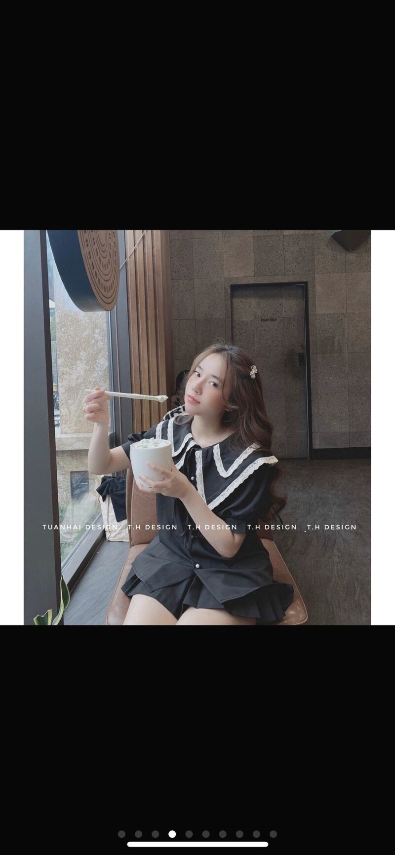 [Mã FAMAYWA giảm 10K đơn 50K] Áo sơ mi cộc ren viền cổ nơ xinh xắn | BigBuy360 - bigbuy360.vn