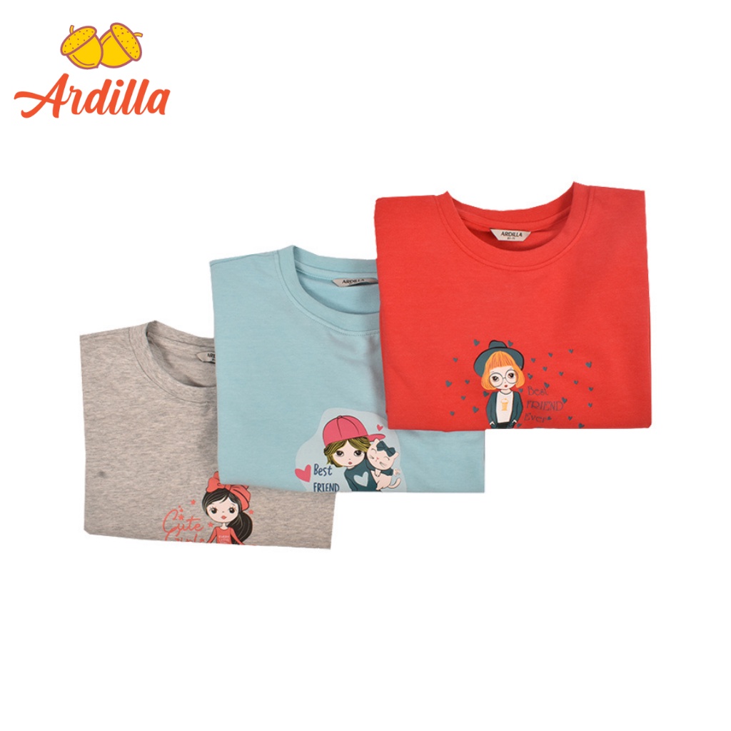 Bộ đồ quần áo dài tay Bé Gái ARDILLA Vải nỉ da cá mềm mại,Kiểu Dáng Basic Màu Sắc Tươi Sáng cho bé gái từ 2-9T K139