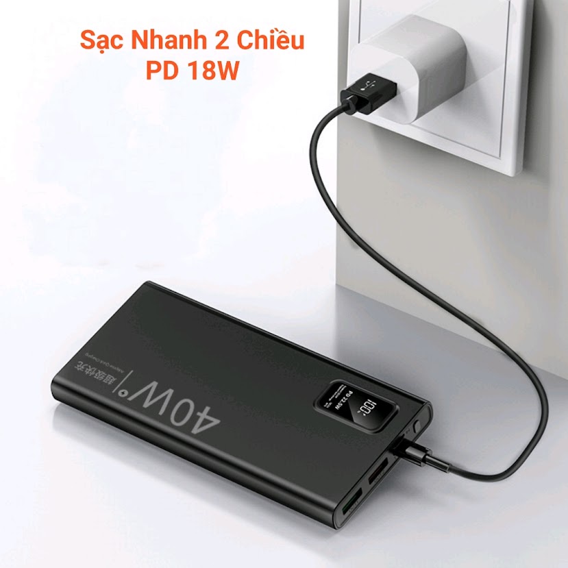 Sạc Siêu Nhanh Công Suất 40W - Pin Sạc Dự Phòng Senruko K8  20000mAh Sạc Nhanh 2 Chiều